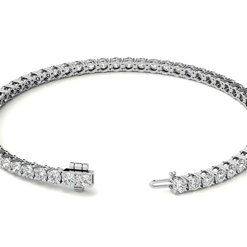 12.00 CTW Lab Grown Diamond Tennis Bracelet | G/VS AGI Certified | 14kt White or Yellow Gold
