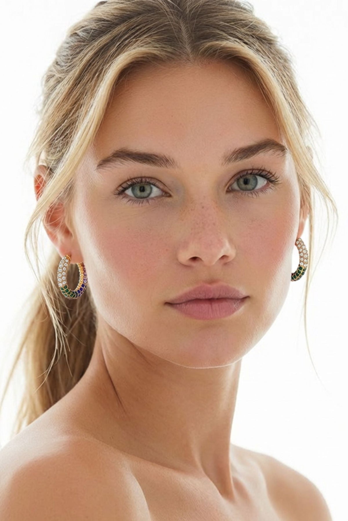 Vivienne Waterproof Rhinestone Statement Hoop